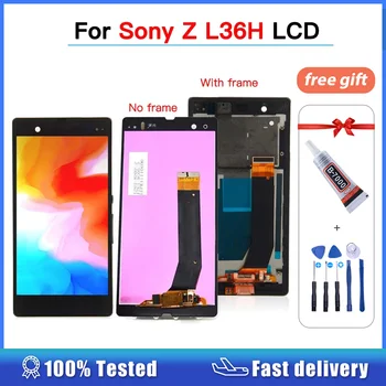 5 palčni Zaslon Za SONY Xperia Z LCD-Zaslon na Dotik Z Okvirjem Za SONY Xperia Z Zaslona Replacment L36H C6603 C6602 C6606 lcd