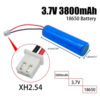 3,7 V litij-ionska akumulatorska baterija, 3800 MAH, 18650 z zamenjavo vtičnice, razsvetljava v sili xh2.54 line