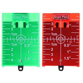 1PCS palec/cm Magnetna Laser Target Kartice tablica Zeleno/Rdeče Laserske Ravni