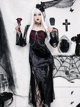 Čarovnica Kostume Nuna, Cosplay Seksi Vlogo Igra Naughty Oblačila Temno Gothic Lolita Obleko Erotično Srajca Cheongsam Fazi Animacija