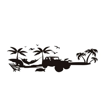 Nadzorni plošči Nalepko Škatle za Rokavice Plaži Pokrajino Vinilne Nalepke Trim Za Jeep Wrangler JL Gladiator JT 2018-2023 Dodatki
