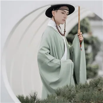 Ming Dinastija Kitajski Hanfu Moški Stari Študent Letnik Kostum moških Taoist haljo Halloween Cosplay Kostum Obleko Za Moške