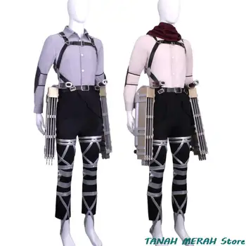Končni Sezona Napad na Titan Cosplay Anime Mikasa Levi Ackerman Cosplay Mikasa Kostum Halloween Shingeki ne Kyojin Enotna