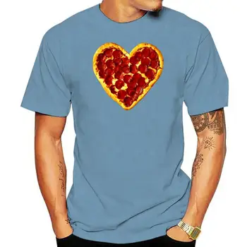Sem Srce Pizza T Shirt Ljubezen Pepperoni Rezina Foodie Tee - Veliko Barv so na Voljo tshirt harajuku