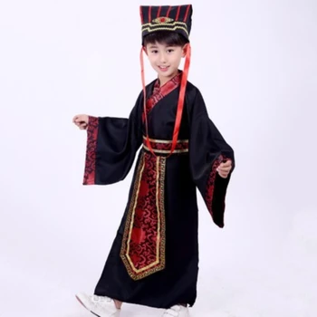 Kitajske robe stari učenjak študent kostume otrok, odraslih Kimono Kitajske Tradicionalne Trgatve Etnične cosplay Otrok Kostum Hanfu