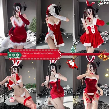 Seksi spodnje perilo, cosplay zajček Božič dekle obleko skušnjavi tesen enotno crotchless bo ustrezala cosplay