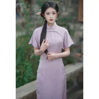 Kitajski Obleko Qipao Tradicionalnih Hanfu Vietnam Aodai Izboljšano Qipao Ženske Klasičnih Cheongsam Orientalski Obleko Dnevno Elegantno Obleko