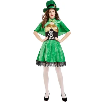 St. Patrick ' s Day Irski Leprechaun Palček Uspešnosti Obleka za Halloween Kostum Uspešnosti zahodnoevropskih Nacionalnih Festival
