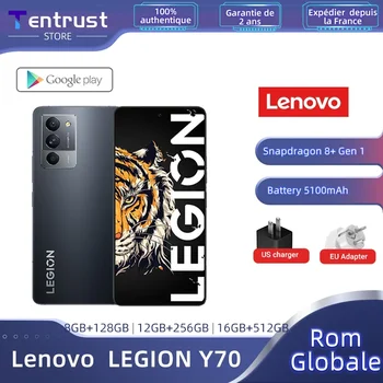 Lenovo Legije Y70 Gaming Pametni telefon, 6.67 Palčni 144Hz OLED,Snapdragon 8+ Gen1,50MP Trojno Fotoaparat,68W Polnjenje NFC