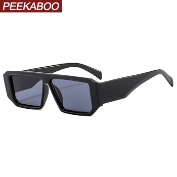 Peekaboo retro slogu pravokotnik sončna očala uv400 črno-leopard moška unisex sončna očala za ženske poletje ženski 2024 vroče prodaje