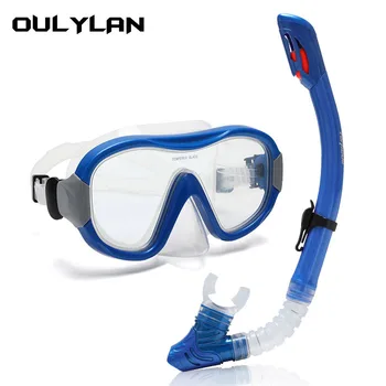 Oulylan Strokovno Masko Snorkel in Snorkels Očala Očala za Potapljanje, Plavanje Enostavno Dih Cevi Set Mask Snorkel