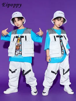 Fantje' Lep Hip Hop Kostum Poletne otroške Modne blagovne Znamke Telovnik Jazz Ples Trendovska Oblačila