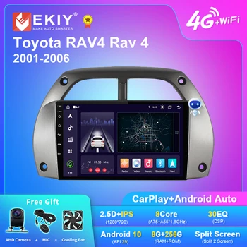 EKIY X7 Avto Radio Android 10 Za Toyota RAV4 Rav 4 2001 2002 2003-2006 AI Glas Stereo Multimedijske Video Predvajalnik Navi Ne 2 Din DVD