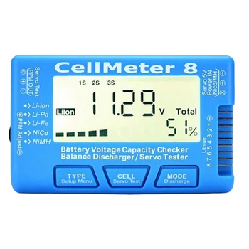 RC Cellmeter8 1S-8S Zmogljivost Baterije Napetost Test Meter Za Lipo Li-Lon baterij Nimh Meter Trajne