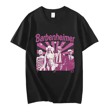 Film Kenough Barbenheimer Grafični Natisni T-srajce za Moške Oblačila, Casual Prevelik Bombaža, Kratek Rokav T-shirt Modni T Srajce