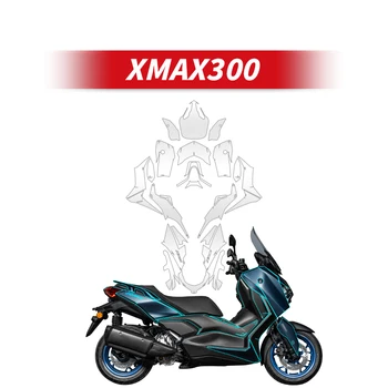 Uporablja Za YAMAHA XMAX300 2023 Let Motocikel Prozorno Zaščitno folijo Polno Kolo Barve Dodatki za Zaščito Nalepke Nalepke