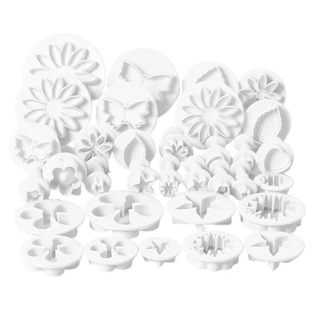 Sugarcraft Plesni Plastično Cvetje Listje Metulji 3D Cartoon Bakeware Orodja