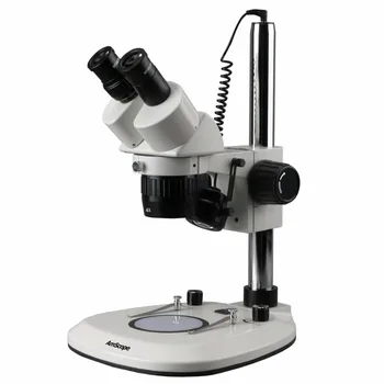 AmScope Dobave 20X-40X Super Widefield Steber Stojalo Stereo Mikroskop z Zgoraj & Spodaj LED Luči