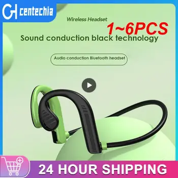 1~6PCS Šport Brezžične Slušalke Surround Zvok Kostne Prevodnosti Slušalke Nepremočljiva Šport Zmanjšanje Hrupa Čepkov