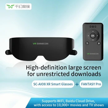 VR Shineccon Aio8 Pro Očala Žično Zaslon Različica 3D Slušalke Velikan Zaslon Stereo Kino Virtualne Realnosti Vr Očala za Android