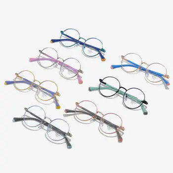 Zaščita oči Otroci Anti-modra Svetlo Modra Očala Ray Blokiranje Ultralahkih Računalnik Očala Kovinski Optični Spektakel Eyeglass