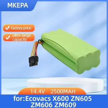 14,4 V 2500MAH baterije za polnjenje Ni-Mh Baterije za Ecovacs Deebot Deepoo X600 ZN605 ZN606 ZN609 Midea Redmond staubsauger