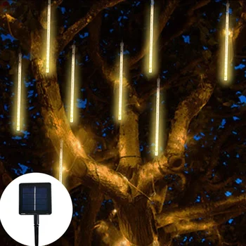 Sončne Prostem LED Meteor Tuš Luči, ki sodijo Kaplja Dežja Pravljice Luči, Božični Okraski za Dom, Vrt, Počitnice, za Razsvetljavo