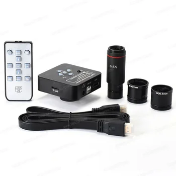 2K 21MP 1080P 60FPS Elektronski Industrijske Mikroskopom Kamera, USB + 0.5 X C-Mount Adapter + USB Kabel + Daljinski upravljalnik