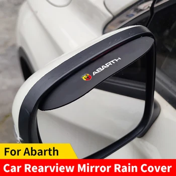 2pcs Za Fiat Abarth 500 595 695 100sp 124 Avto Rearview Mirror Dež Obrvi Silikonski Vzvratno Ogledalo Plošča Dež Ščit