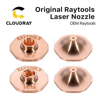 Cloudray Original Raytools Dia.28 mm, Kalibra 1.0~5.0 En Dvojni Plasti Laser Šobe za Fiber Laser rezalne Glave