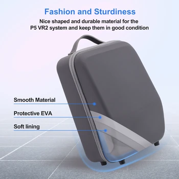 Za PS 5 VR2 multi-funkcijski prenosni skladiščenje vrečka za PSVR2 očala+ročaj shockproof stiskanje škatla za shranjevanje