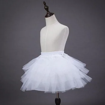 3 Hoop Princesa Petticoat Otroci Cvet Dekleta Obleke Otroci Oblačila Bele Očesa Lolita Underskirt Modni Brvi Spodnja Krila