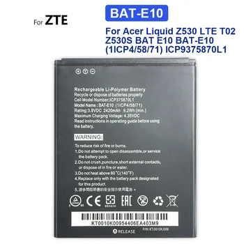 BAT-E10 Mobilni Telefon Baterija Za Acer Liquid Z530 LTE T02 Z530S BAT E10 BAT-E10 (1ICP4/58/71) ICP9375870L1 2420mAh