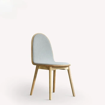 Po meri Mandal Stol Singapurski oblikovalec stola Nordijska masivnega lesa doma jedilni stol tkanine mehko vrečko hotel stol