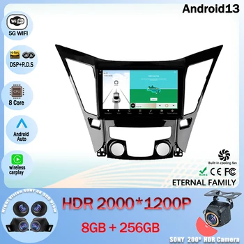 Android 13 avtoradio Večpredstavnostna Video Predvajalnik Navigacija GPS Za Hyundai Sonata 6 YF 2009 - 2014 5G WIFI, BT 4G NAJ Ne 2din DVD