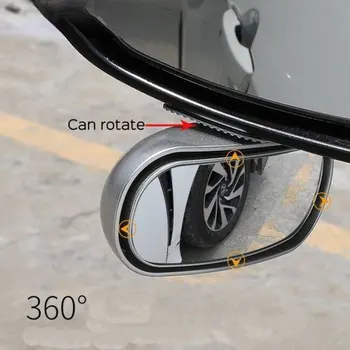 Univerzalni Avto Ogledalo 360° Nastavljiv širokokotni Strani Vzvratna Ogledala slepa pega Snap način za Parkiranje Pomožne Ogledalo Zadaj