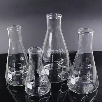 250 ml 500 ml 1000 ml 2000ml 3 Trnje Borosilicate Stekleno Opno Shake Erlenmajerico Erlenmeye Bučko Boro Steklo, Stekleni izdelki za Laboratorijske