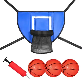 Košarkarski Obroč za Trampolin Trmast za Zaščito pred Soncem z Mini Basketballs
