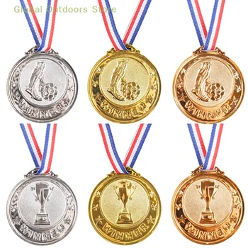 Zlato Plastičnih Dobitniki Medalj Športni Dan Stranka Vrečko Nagrade Nagrade Igrače Za Otroke Stranka Zabavno Dobave Nagradne Igre Na Prostem Igrače