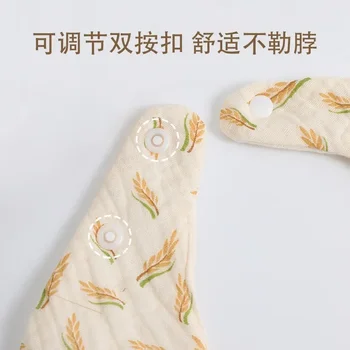 6 plasti bombaža baby sliniti brisačo 360 ° obračanje moški in ženski otroški slinčki risanka natisnjeni venčni hlače z oprsnikom