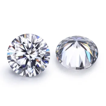 Debelo Lab zrasla Moissanite Kamen Diamond 6,5 mm, Bela moissanite diamond cena na karat zaročni prstan uhan nakit