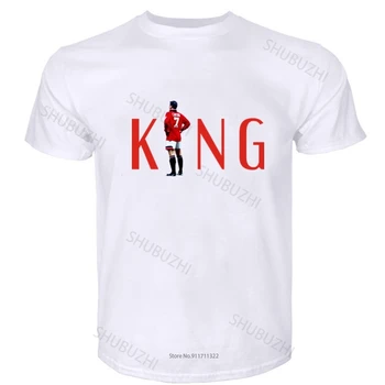 Tshirt moški bombaž vrhovi Moški majica s kratkimi rokavi moški Smešno tshirt Eric Cantona Kralj nov modni t-shirt man tee