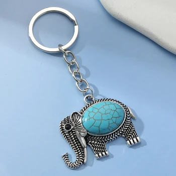 Nov Nakit Design Keychain Slon Key Ring Živali obeskov trgovina s Spominki, Darila Za Ženske, Moške DIY Ročno Avto Visi Nakit