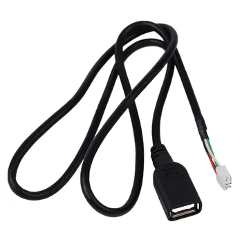 1pc 4 Pin Priključek USB Podaljšek Adapter Črna ABS Ustreza Večini Avto Radio Stereo Avtomobilska Elektronika Adapter Vtičnice Dodatki