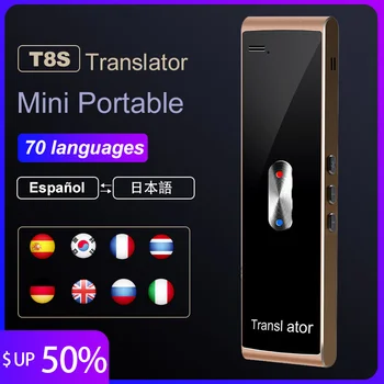 Pametno Glasovno Prevajalec T8S Prenosni Realnem Času Prevajalec Bluetooth Podpora Multi-Jeziki, za Učenje, ki Potujejo Poslovno