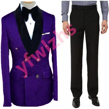 Prilagodite Moške Obleke Groomsmen Šal River Ženina Tuxedos Poročno Obleko Jopič Maturantski Večerja (Suknjič+Hlače+Tie) A3917