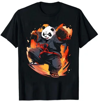 Panda Bear Kung Fu Ogenj ban Ki Borilne veščine Majica s kratkimi rokavi Velikosti S-5XL