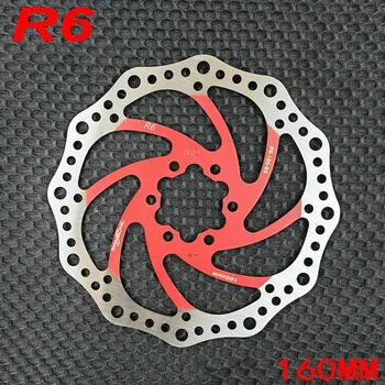 R6 Series Color Zavorni kolut iz Nerjavečega Jekla MTB Kolo Rotorja Plavajoče Zavor 160/180/203 mm 6 Luknjo za Namestitev