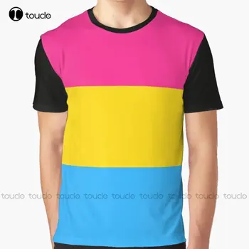Pansexual Ponos Zastavo Majica Graphic T-Shirt po Meri Aldult Teen Unisex Digitalni Tisk Tee Srajce Božično Darilo Xs-5Xl Tshirt