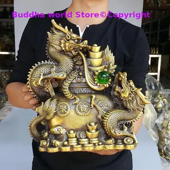 Azija DOMOV Prinesla veliko denarja srečno zakonsko Royal Zmaj JU BAO PERO kip FENG SHUI Kip Domov trgovina Podjetje maskota talisman